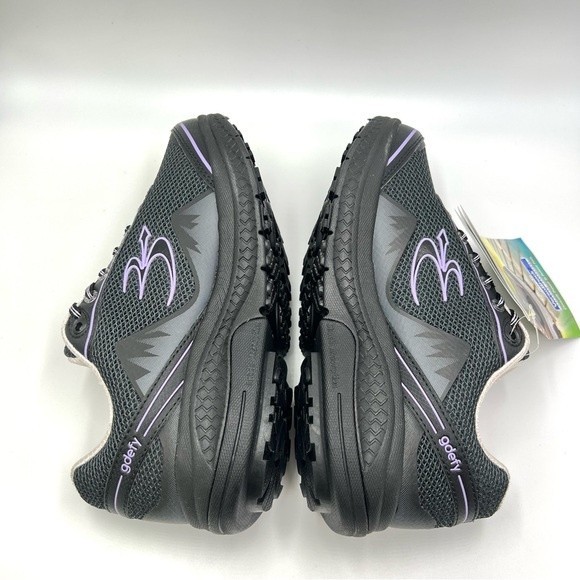 8W 8 W WIDE WIDTH Gravity Defyer Women's Mighty Walk Black‎ Purple Sneakers NEW - Picture 9 of 16